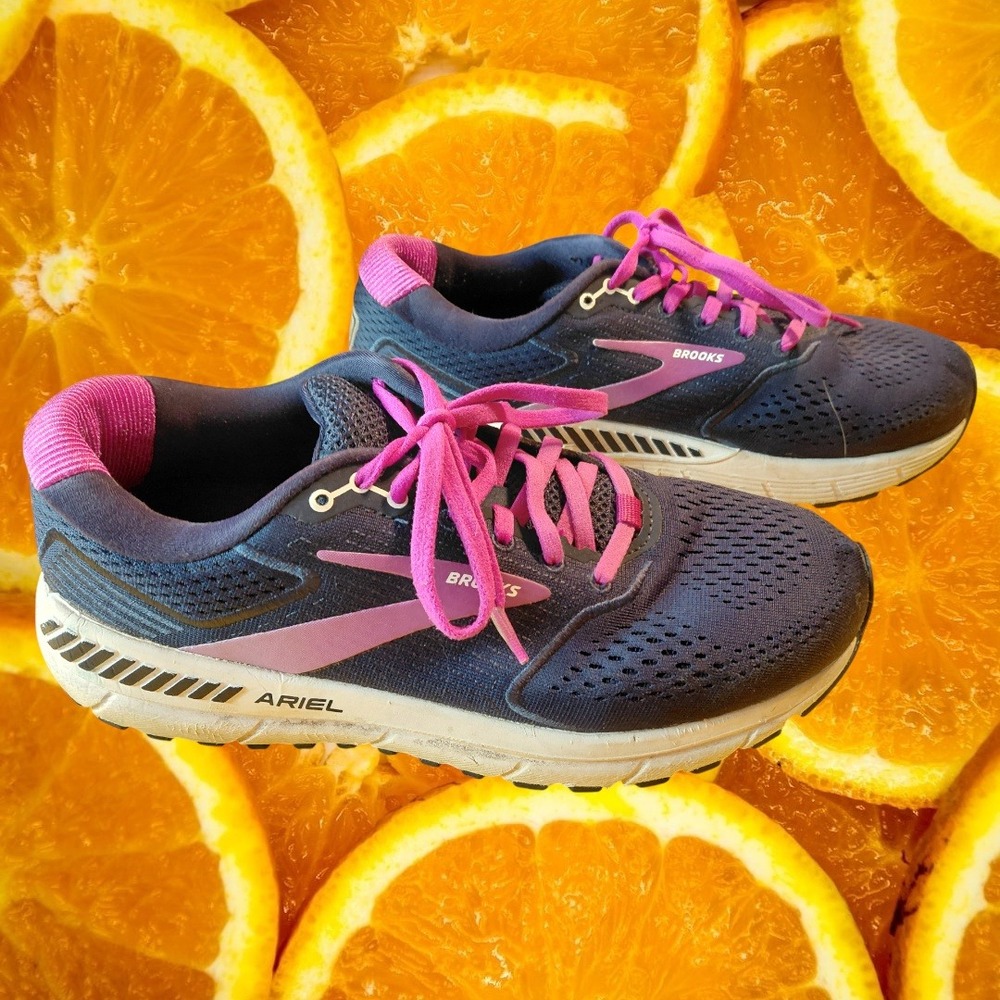 Brooks Ariel Women's Running Shoes Size 10 Navy Pink Cushion Support